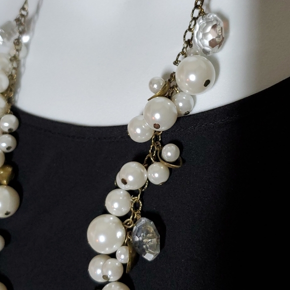 Chloe +Isabel Pearl & Crystal Drop Necklace - Picture 5 of 6